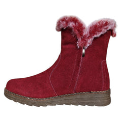 Cizme scurte, piele intoarsa Maria Conti pentru dame