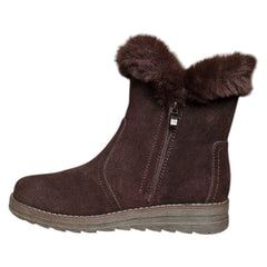 Cizme scurte, piele intoarsa Maria Conti pentru dame