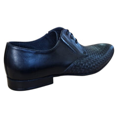 Pantofi barbatesti, din piele naturala, Oxford, cu design elegant, aspect impletit