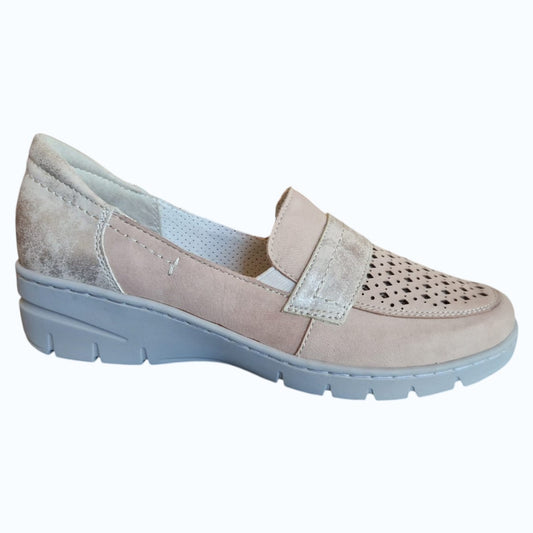 Pantofi dama, din piele naturala, cu platforma, Reflexan